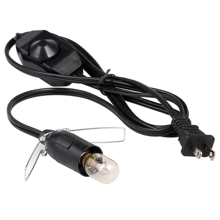 NEMA 1-15P Dimmer E12 Lamp Cord Black